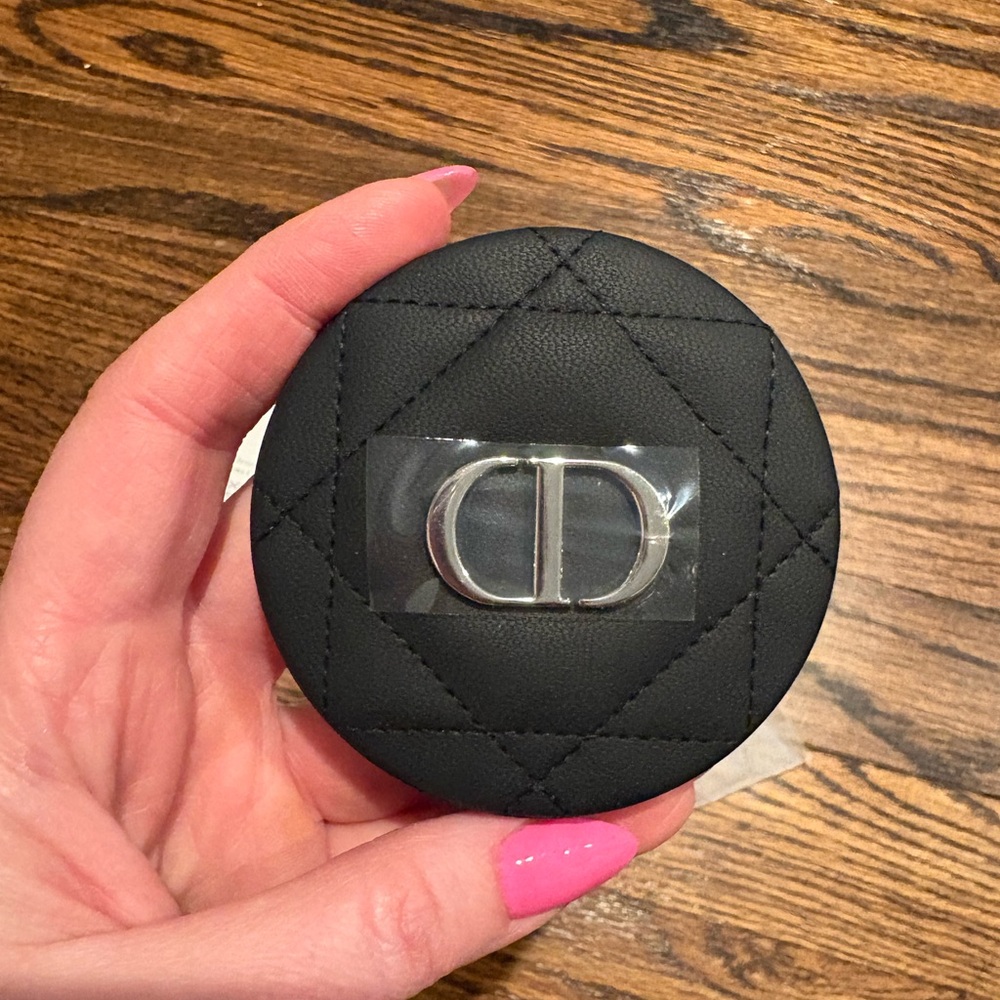 BNIB Christian Dior Cosmetic Beauty Makeup Compact Mirror ~ Black Quilted